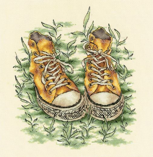 click here to view larger image of Sneakers (counted cross stitch kit)