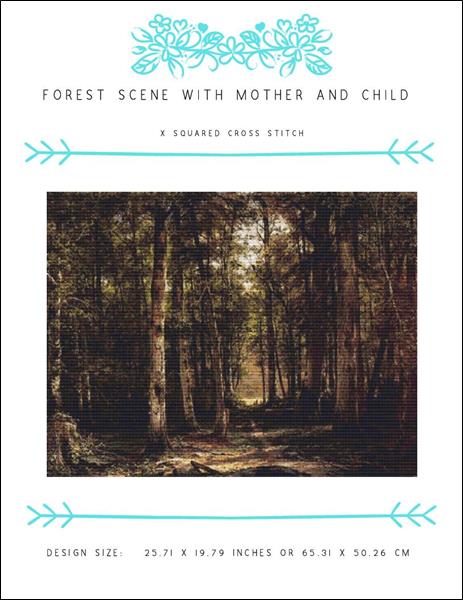 click here to view larger image of Forest Scene with Mother and Child (chart)