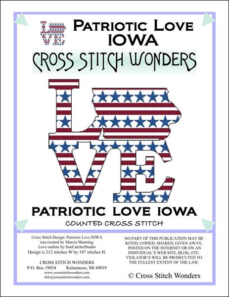 click here to view larger image of Patriotic Love - Iowa (chart)