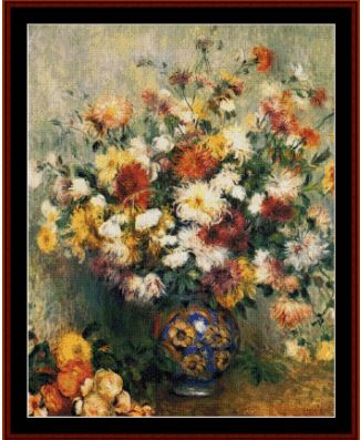click here to view larger image of Vase of Chrysanthemums 1882 (chart)