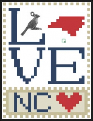 click here to view larger image of Love Bits States - Love North Carolina (chart)