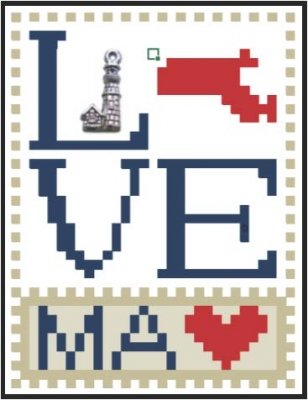 click here to view larger image of Love Bits States - Love Massachusetts  (chart)