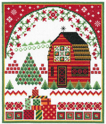click here to view larger image of Barn With Holiday Quilts (chart)