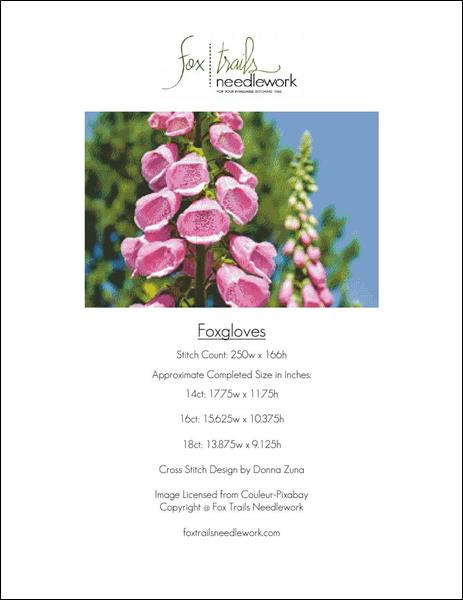 click here to view larger image of Foxgloves (chart)