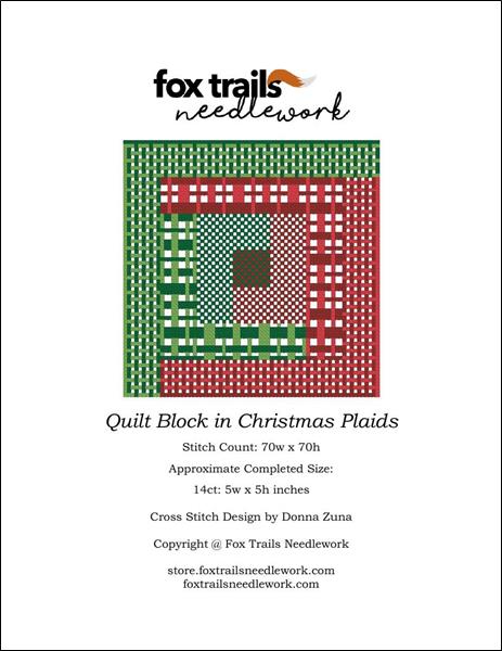 click here to view larger image of Quilt Block in Christmas Plaids (chart)