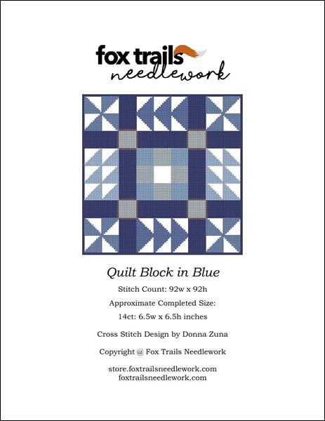 click here to view larger image of Quilt Block in Blue (chart)