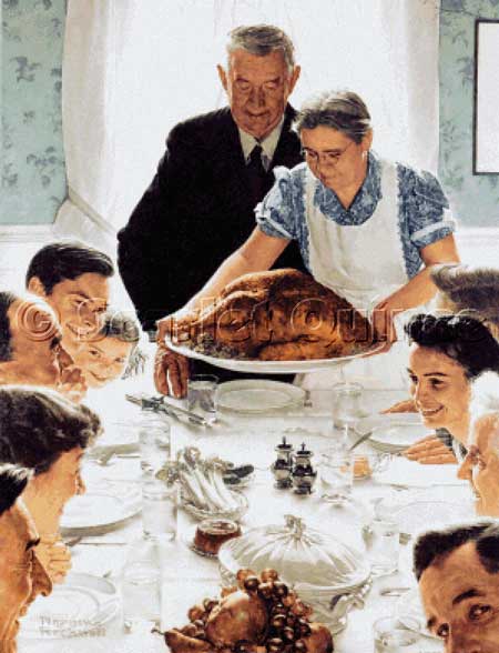 click here to view larger image of Freedom From Want - Norman Rockwell (chart)