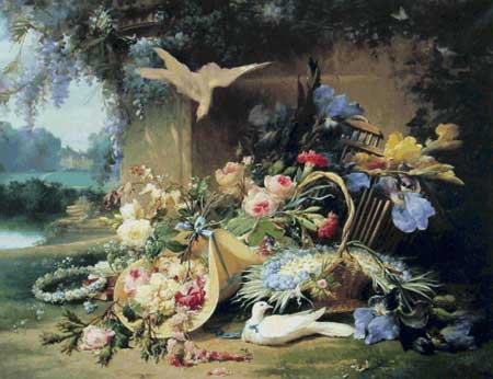 click here to view larger image of Elegant Still Life with Flowers - Eugene Bidau (chart)