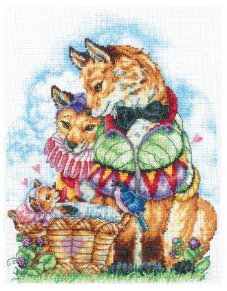 click here to view larger image of Family Portrait (counted cross stitch kit)