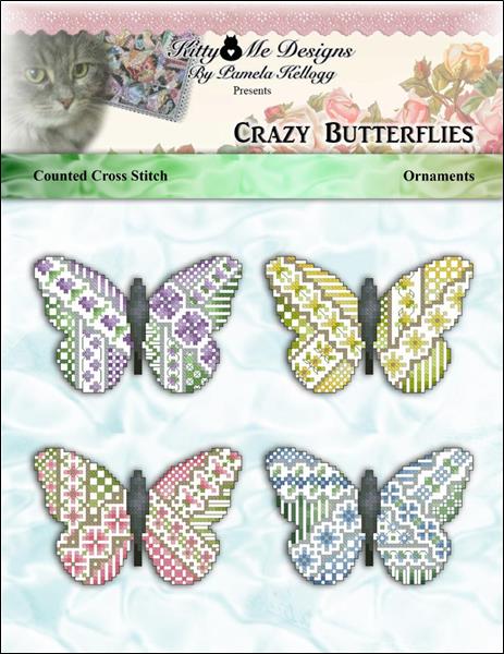 click here to view larger image of Crazy Butterflies Ornaments (chart)