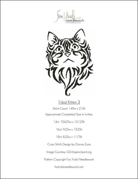 click here to view larger image of Tribal Kitten 3 (chart)