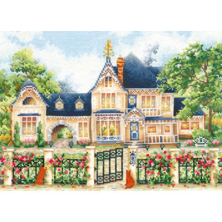 click here to view larger image of English Manor (counted cross stitch kit)