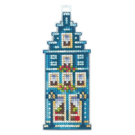 click here to view larger image of Turquoise House (counted cross stitch kit)