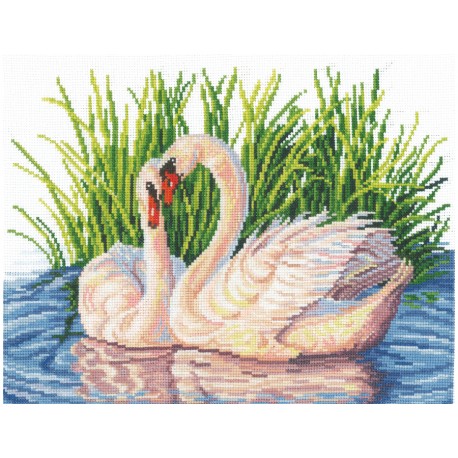 click here to view larger image of Pair of Swans (counted cross stitch kit)