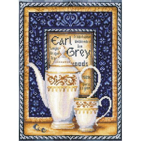 click here to view larger image of Tea Collection - Earl Gray (counted cross stitch kit)