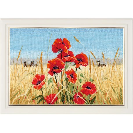 click here to view larger image of Summer Field Poppies (counted cross stitch kit)