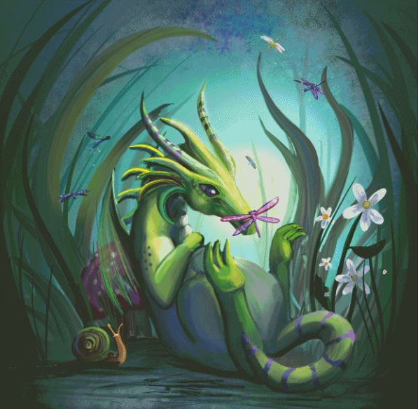 click here to view larger image of Mini Baby Dewdrop Dragon (chart)