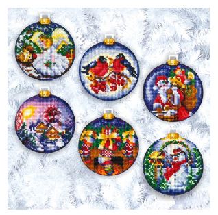 click here to view larger image of Christmas Balls (counted cross stitch kit)