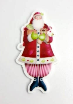 click here to view larger image of Santa Lovely Magnet (Santa w/gifts) (magnet)