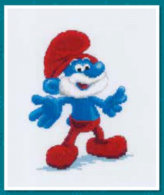 click here to view larger image of Smurfs Papa, The (counted cross stitch kit)