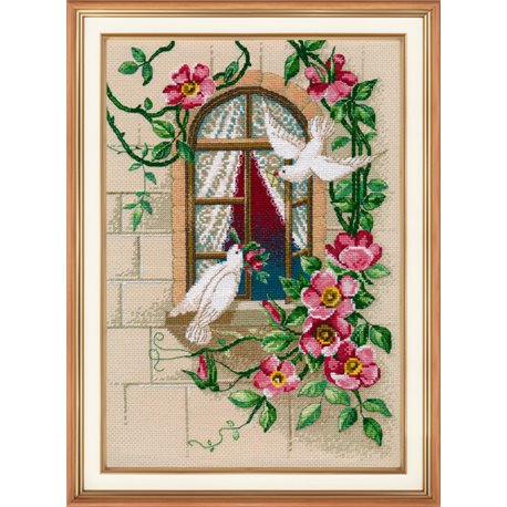 click here to view larger image of On the Wings of Love 1 (counted cross stitch kit)