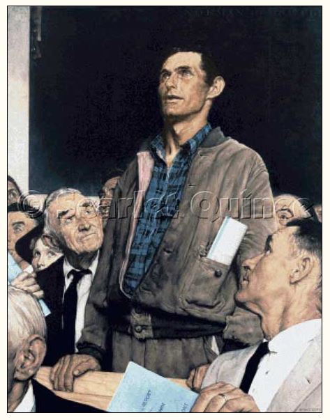 click here to view larger image of Freedom of Speech - Norman Rockwell (chart)