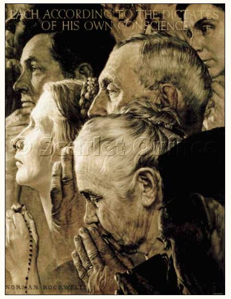 click here to view larger image of Freedom of Worship - Norman Rockwell (chart)