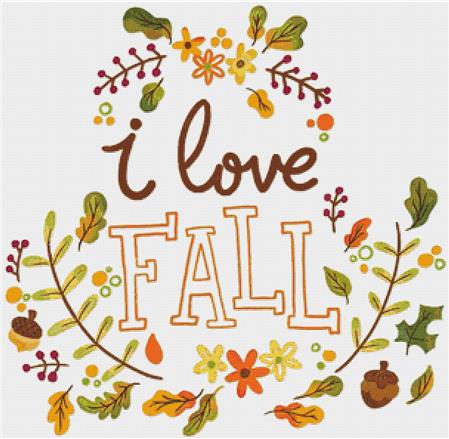 click here to view larger image of I Love Fall (chart)