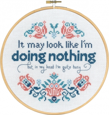 click here to view larger image of Doing Nothing (counted cross stitch kit)