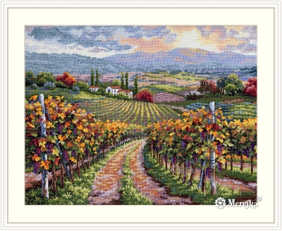 click here to view larger image of Vineyard Hill (counted cross stitch kit)