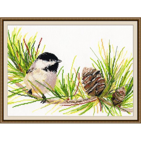 click here to view larger image of Chickadee (counted cross stitch kit)