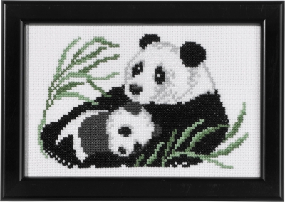 click here to view larger image of Panda with Cub (counted cross stitch kit)