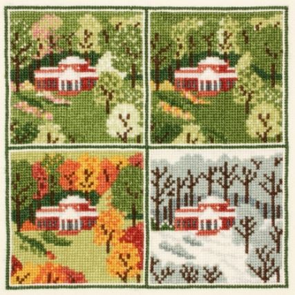 click here to view larger image of Monticello Four Seasons (counted cross stitch kit)