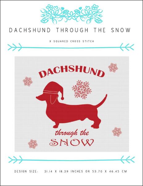 click here to view larger image of Dachshund Through the Snow (chart)