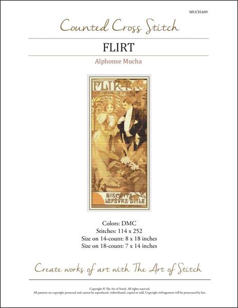 click here to view larger image of Flirt (Alphonse Mucha) (chart)