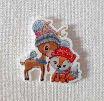click here to view larger image of Cute Deer Fox And Friend Magnet (magnet)