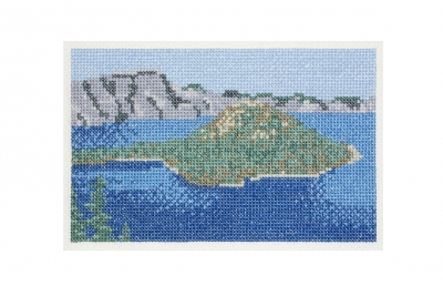 click here to view larger image of Crater Lake (counted cross stitch kit)