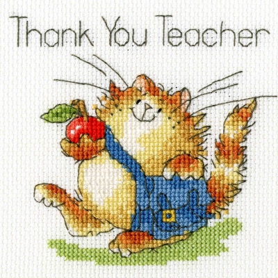 click here to view larger image of An Apple for Teacher - Card (counted cross stitch kit)