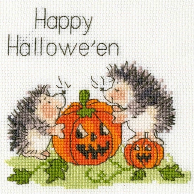 click here to view larger image of Jack O Lantern - Card (counted cross stitch kit)