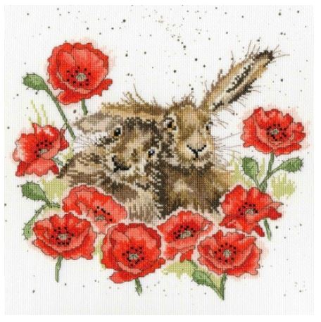 click here to view larger image of Love is in the Hare (counted cross stitch kit)