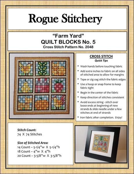 click here to view larger image of Quilt Blocks 5 - Farm Yard (chart)