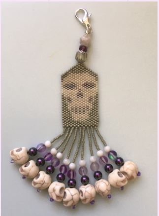 click here to view larger image of Death Rose Scissor Fob (bead kit)