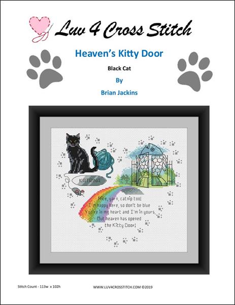 click here to view larger image of Heavens Kitty Door - Black Cat (chart)
