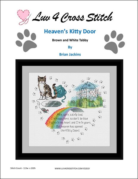 click here to view larger image of Heavens Kitty Door - Brown and White Tabby (chart)