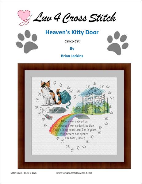 click here to view larger image of Heavens Kitty Door - Calico Cat (chart)