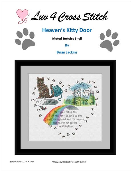 click here to view larger image of Heavens Kitty Door - Muted Tortoise Shell Cat (chart)