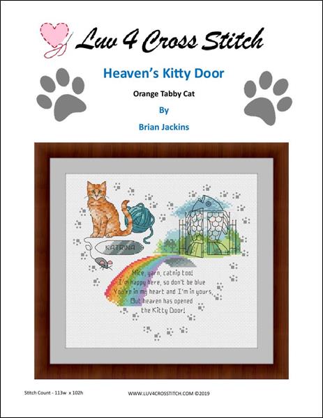 click here to view larger image of Heavens Kitty Door - Orange Tabby Cat (chart)