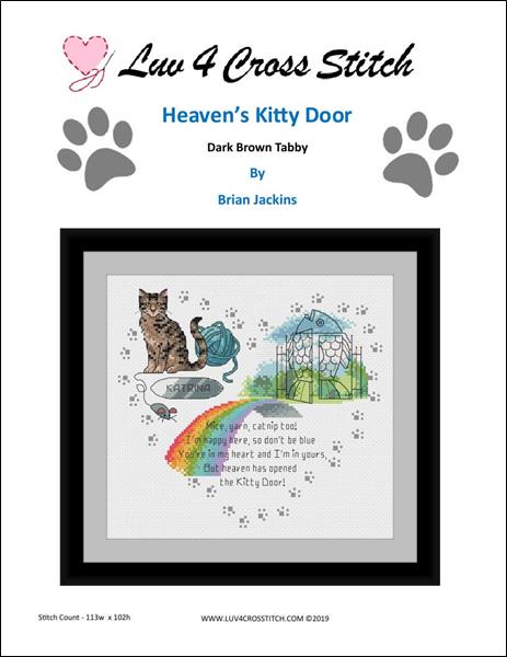 click here to view larger image of Heavens Kitty Door - Dark Brown Tabby (chart)