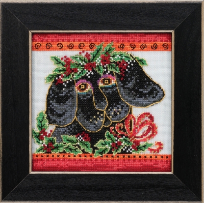 click here to view larger image of Christmas Pets - Christmas Puppy (counted cross stitch kit)