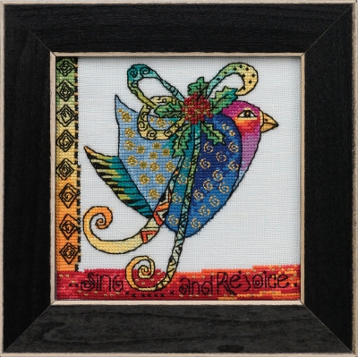 click here to view larger image of Christmas Pets - Christmas Blue Dove (counted cross stitch kit)